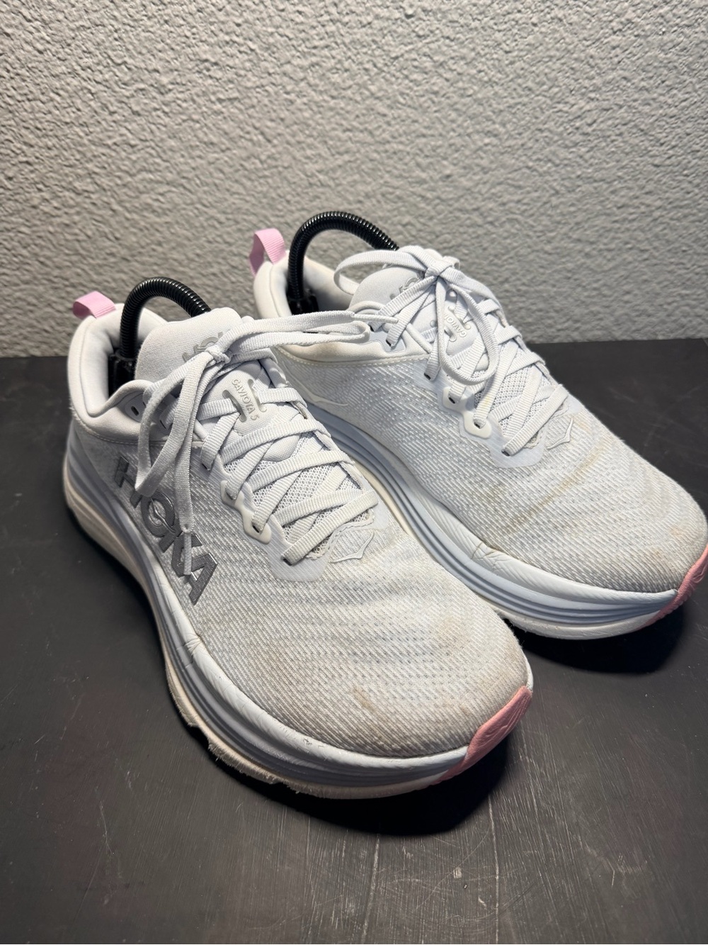 HOKA Gaviota 5 Womens 9.5 Wide D Sea Ice Pink Twilight Running Shoes